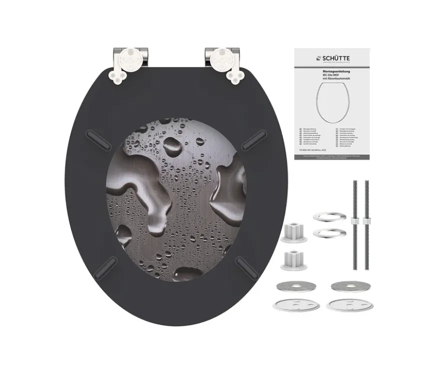 MDF WC-Sitz Grey Steel