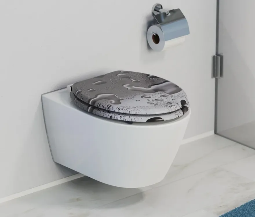 MDF WC-Sitz Grey Steel