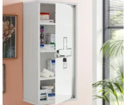 Medikamentenschrank, 1-türig, weiß