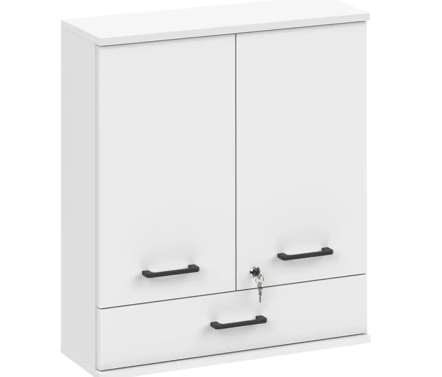 Medizinschrank »Galeno«, 2-türig, 1 Schublade, matt weiß