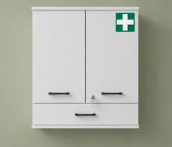 Medizinschrank »Galeno«, 2-türig, 1 Schublade, matt weiß