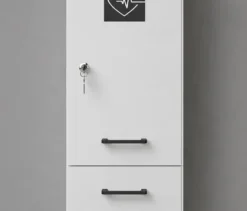 Medizinschrank »Galeno«, 1-türig, 1 Schublade, matt weiß