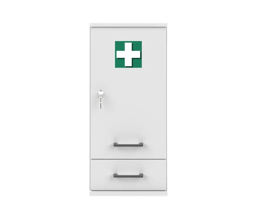 Medizinschrank »Galeno«, 1-türig, 1 Schublade, matt weiß