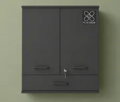 Medizinschrank »Galeno«, 2-türig, 1 Schublade, anthrazit