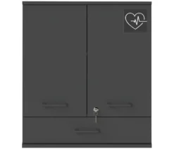 Medizinschrank »Galeno«, 2-türig, 1 Schublade, anthrazit