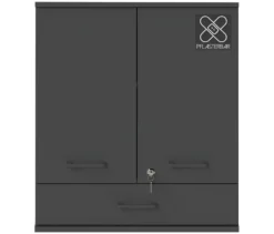 Medizinschrank »Galeno«, 2-türig, 1 Schublade, anthrazit