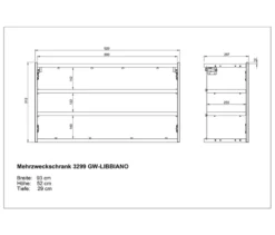 Mehrzweckschrank »Libbiano«, kaschmir/eiche