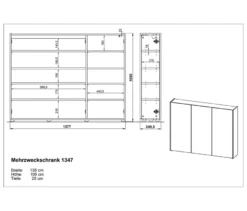 Mehrzweckschrank »Libbiano«, kaschmir, ca. 105 cm