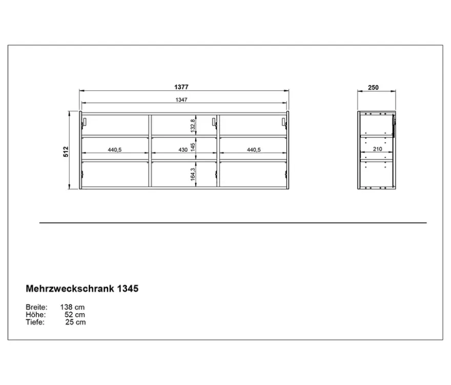 Mehrzweckschrank »Libbiano«, kaschmir, ca. 51 cm