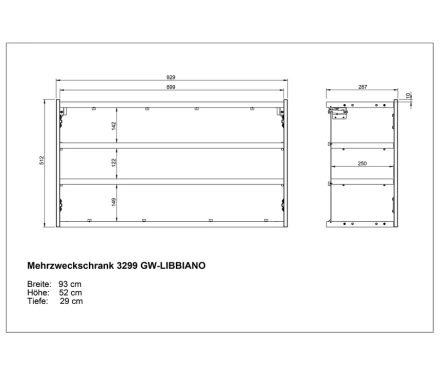 Mehrzweckschrank »Libbiano«, weiß/eiche