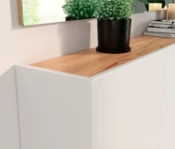 Mehrzweckschrank »Libbiano«, weiß/eiche, ca. 87 cm
