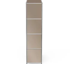 Metall-Highboard »CN3« mit 4 Klappenfächern, taupe