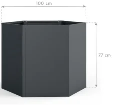 Metall-Hochbeet, ca. 77 cm