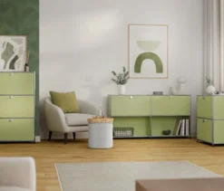Metall-Kommode »CN3« mit 3 Klappenfächern, pistazie