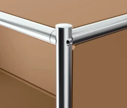 Metall-Kommode »CN3« mit 2 versetzbaren Klappenfächern, toffee