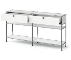 Metall-Konsole »CN3 Slim Line« mit 2 Schubladen, weiß
