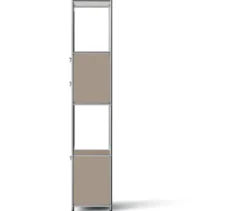 Metall-Regal »CN3 Slim Line« mit 2 versetzbaren Schubladen und 1 versetzbaren Klappe, taupe