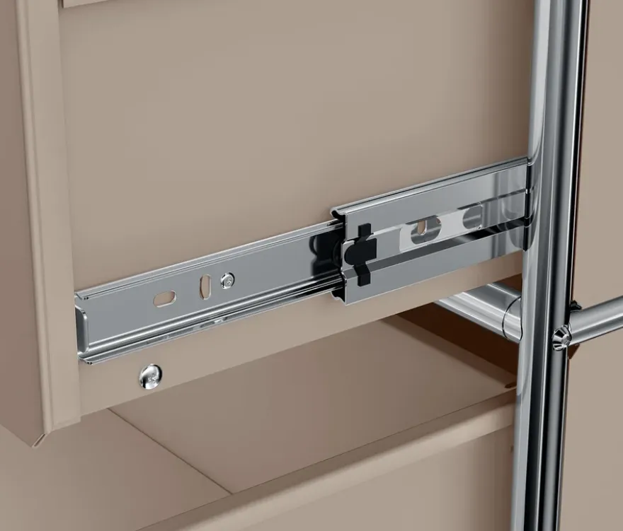 Metall-Regal »CN3 Slim Line« mit 2 versetzbaren Schubladen und 1 versetzbaren Klappe, taupe