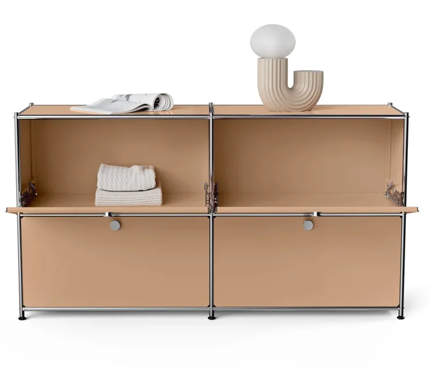 Metall-Sideboard »CN3« mit 4 Klappenfächern, toffee