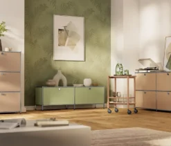 Metall-Sideboard »CN3« mit 4 Klappenfächern, toffee