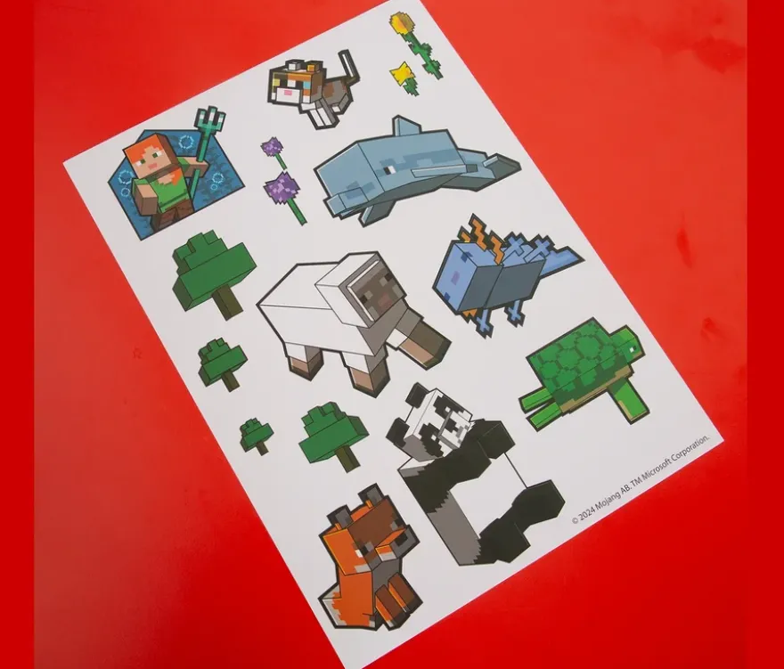 6 MINECRAFT Wandtattoos