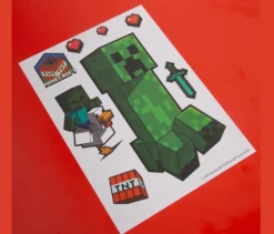 6 MINECRAFT Wandtattoos