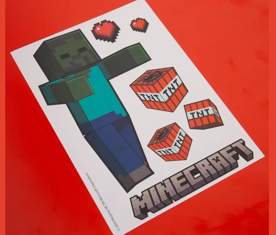 6 MINECRAFT Wandtattoos