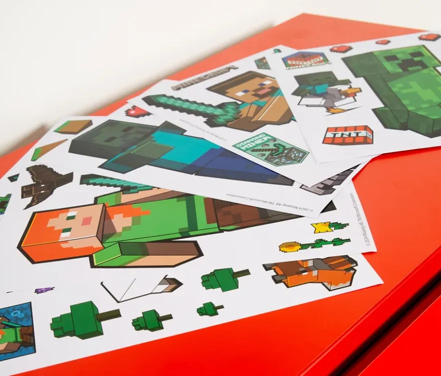 6 MINECRAFT Wandtattoos