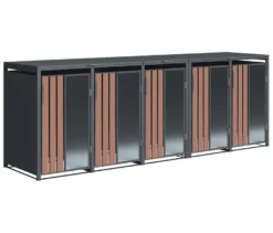 Mülltonnenbox, Holzoptik, 5er