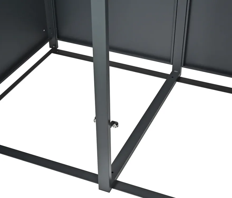 Mülltonnenbox, Holzoptik, 3er
