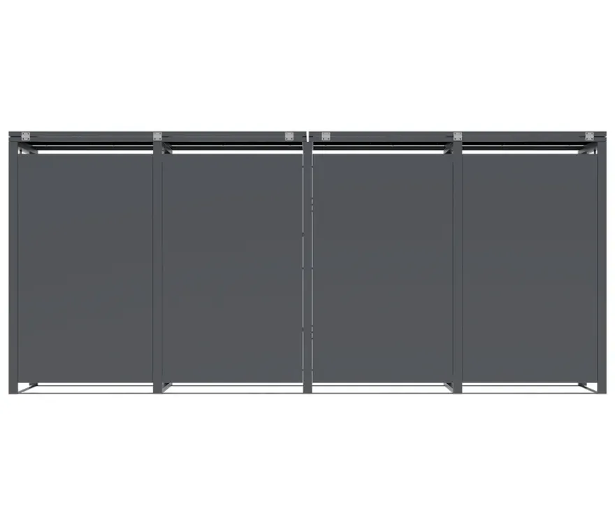 Mülltonnenbox, Holzoptik, 4er