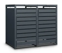 Mülltonnenbox, Stahl, 2er