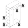 Mobile Spiegelschrank-Garderobe