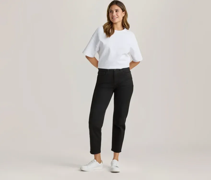 Mom Jeans ‒ Fit »Nyla«, black washed denim
