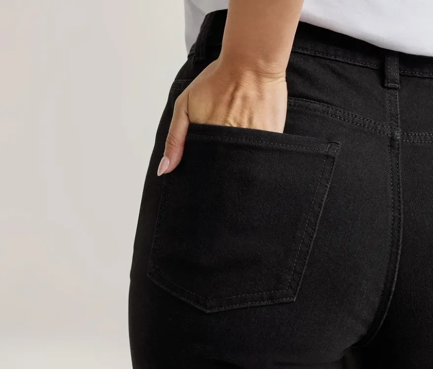Mom Jeans ‒ Fit »Nyla«, black washed denim