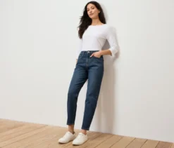 Mom Jeans – Fit »Nyla«, dark blue