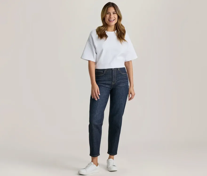 Mom Jeans ‒ Fit »Nyla«, dark blue denim