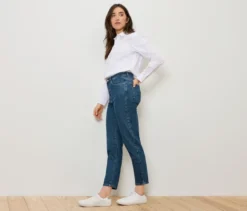 Mom Jeans – Fit »Nyla«, mid blue