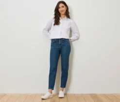 Mom Jeans – Fit »Nyla«, mid blue
