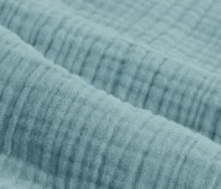Musselin-Bettwäsche, blau, Übergröße