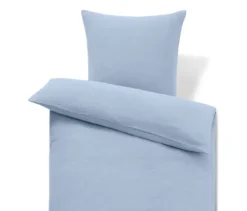Musselin-Bettwäsche, hellblau, Normalgröße