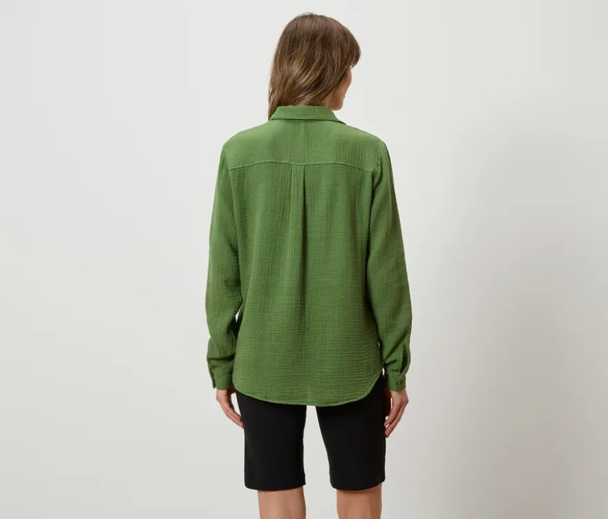 Musselin-Bluse, grün