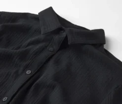 Musselin-Bluse, schwarz