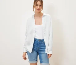 Musselin-Bluse, weiß