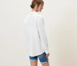 Musselin-Bluse, weiß