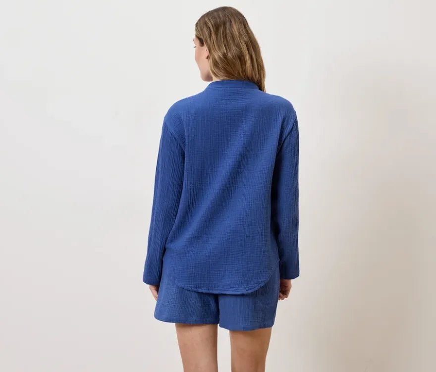 Musselin-Shorty-Pyjama-Set