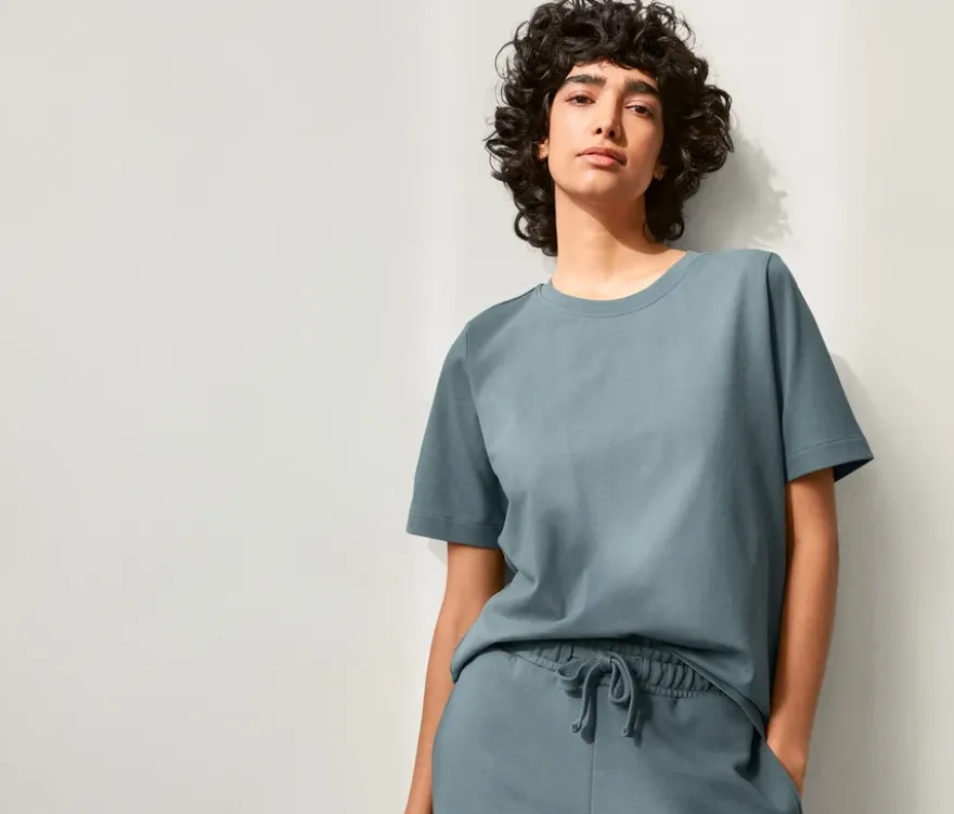 NAH/STUDIO Heavy Weight Shirt | Baumwolle, stone blue