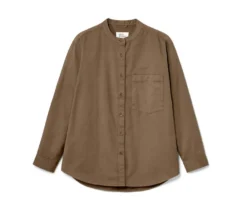 NAH/STUDIO Hemdbluse | Baumwolle, hazelnut