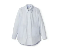 NAH/STUDIO Longbluse | Baumwolle, blau