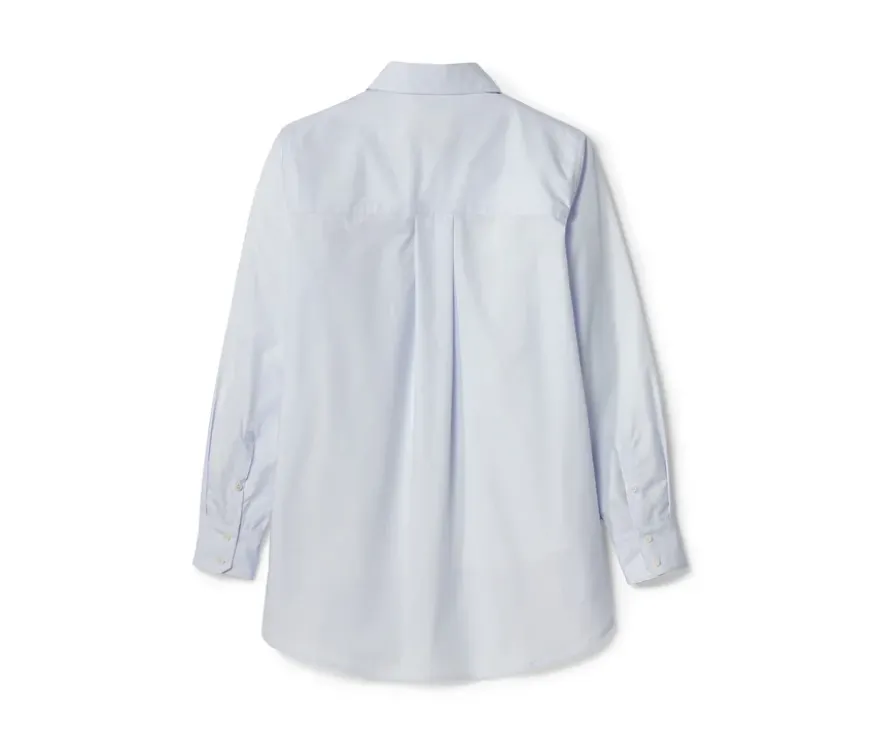 NAH/STUDIO Longbluse | Baumwolle, blau